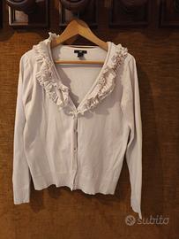 Maglia H&M Rosa Cipria con Volant in Cotone