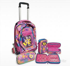 Trolley Ruote + 2 Astucci Paillettes SEVEN SCUOLA