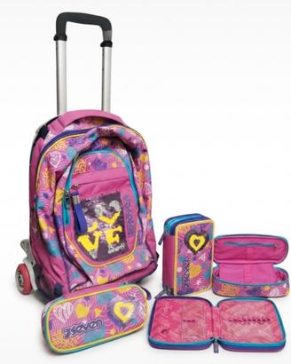 Trolley Ruote + 2 Astucci Paillettes SEVEN SCUOLA