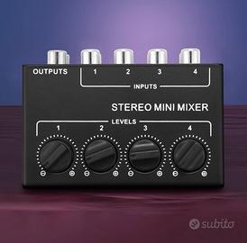 Stereo Mini Mixer 4 Canali 