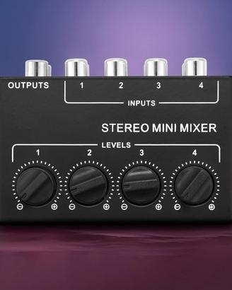 Stereo Mini Mixer 4 Canali 