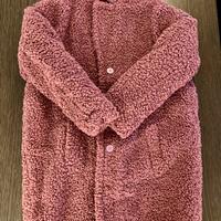 Cappotto teddy color risa antico