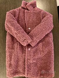 Cappotto teddy color risa antico