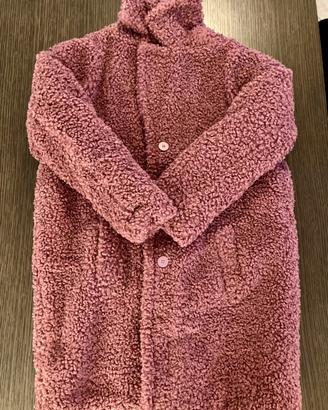 Cappotto teddy color risa antico