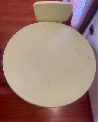 Tavolo bambini Ikea + sedia con schienale