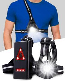 Luce di Corsa LED Ricaricabile USB Tracolla IPX5