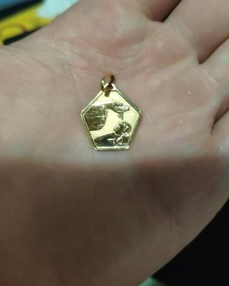 medaglietta battesimo oro 18k