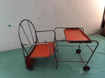 seggiolone per bambole vintage anni 60'