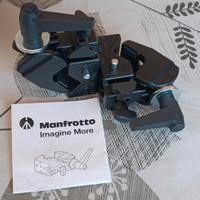 Manfrotto 038 double super clamp, per Set Up luci 