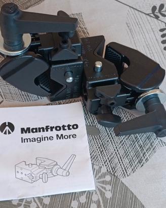 Manfrotto 038 double super clamp, per Set Up luci 