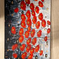 Quadro stampato papaveri rossi