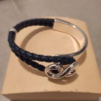 bracciale INFINITO argento e cordoncino blu