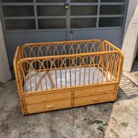 Lettino vimini / bambù / midollino