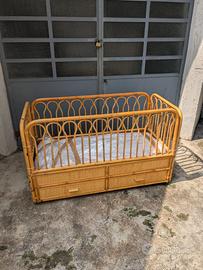 Lettino vimini / bambù / midollino