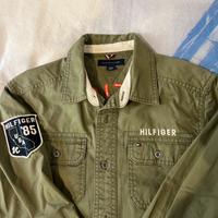 Camicia cotone Tommy Hilfiger verde militare