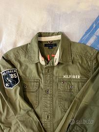 Camicia cotone Tommy Hilfiger verde militare