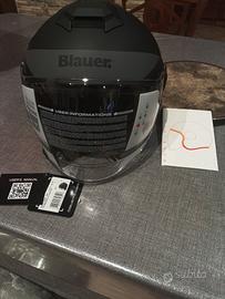 Casco Blauer HT demi Jet - 01 Nero opaco/ Grigio-L