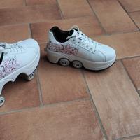 Scarpe con rotelle n. 34 bambina