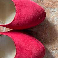 Scarpe con tacco eleganti rosso arancio