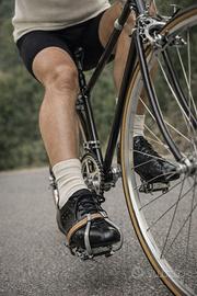 Scarpe in pelle per ciclismo vintage