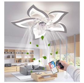 Lampadario Ventilatore da Soffitto LED,Dimmerabile