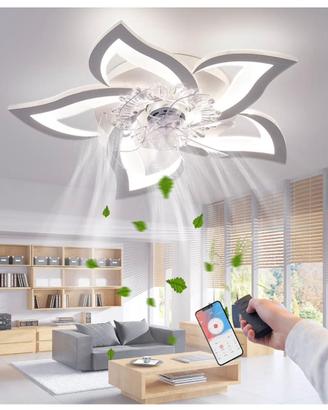 Lampadario Ventilatore da Soffitto LED,Dimmerabile
