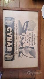 Quadro pubblicità vintage Cynar anni 60/70