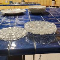 Piattini  in vetro lavorato anni 50