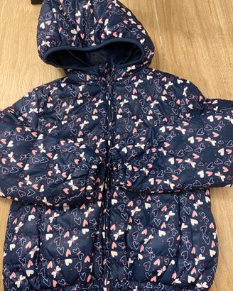 Piumino Prénatal Bambina Cuori e Farfalle 5-6 Anni