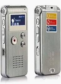 Registratore vocale  con memoria 8Gbit