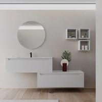 Mobile bagno sospeso 120 cm bianco opaco con casse