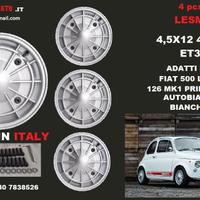 Cerchi Campagnolo Lesmo 4,5x 12 fiat 500 l f r