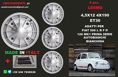 Cerchi Campagnolo Lesmo 4,5x 12 fiat 500 l f r