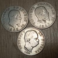 #1907 - 3 monete Regno d’Italia 1 Lira Argento