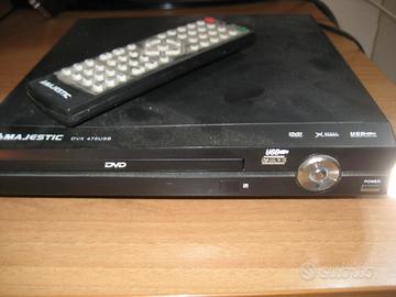 Lettore dvd Majestic nero rotto con telecomando