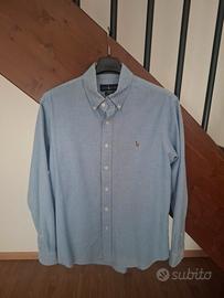 camicia uomo Ralph Lauren celeste Oxford L