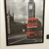 Quadro con stampa Big Ben e bus londinese