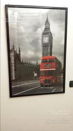 Quadro con stampa Big Ben e bus londinese