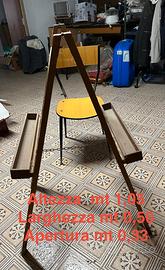 Cavalletto da pittore/disegno vintage in legno