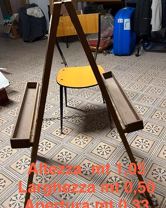 Cavalletto da pittore/disegno vintage in legno