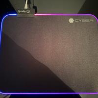 Tappetino mouse gaming CYBER con RGB LED