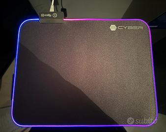 Tappetino mouse gaming CYBER con RGB LED
