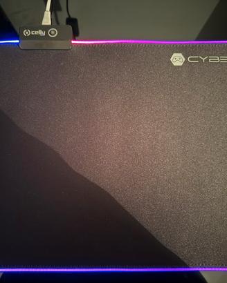 Tappetino mouse gaming CYBER con RGB LED