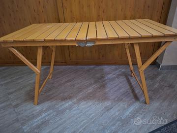Tavolino in legno pieghevole