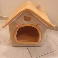 Cuccia morbida a casetta per cane o gatto