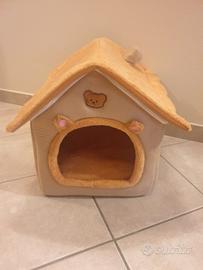 Cuccia morbida a casetta per cane o gatto
