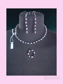Parure pelli d'angelo e Lapislazzuli