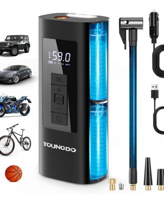 compressore gonfiatore portatile multifunzione 