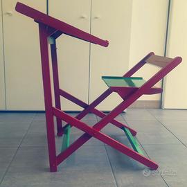 Banco scuola pieghevole vintage anni 60