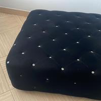Pouf Quadrato grande Velluto Nero